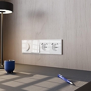 Выключатель двухклавишный без рамки Voltum S70 VLS020101 цвет Белый-5