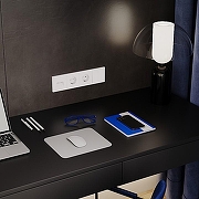 Выключатель двухклавишный без рамки Voltum S70 VLS020102 цвет Белый-6