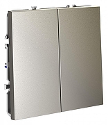 Выключатель двухклавишный без рамки Voltum S70 VLS020104 цвет Бежевый
