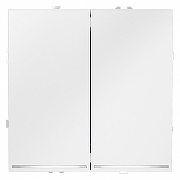 Выключатель двухклавишный с подсветкой без рамки Voltum S70 VLS020202 цвет Белый-1