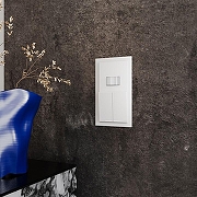 Выключатель двухклавишный с подсветкой без рамки Voltum S70 VLS020202 цвет Белый-6