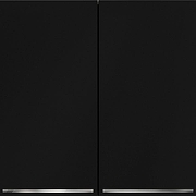 Выключатель двухклавишный с подсветкой без рамки Voltum S70 VLS020208 цвет Черный-2