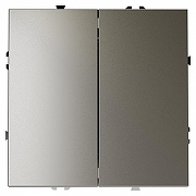 Выключатель проходной двухклавишный без рамки Voltum S70 VLS020304 цвет Бежевый-1