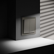 Выключатель проходной двухклавишный без рамки Voltum S70 VLS020304 цвет Бежевый-4