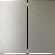 Выключатель проходной двухклавишный с подсветкой без рамки Voltum S70 VLS020404 цвет Бежевый-2