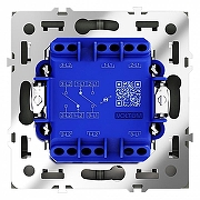 Выключатель проходной двухклавишный с подсветкой без рамки Voltum S70 VLS020406 цвет Серебро-3