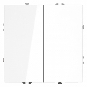 Выключатель двухклавишный без рамки Voltum S70 VLS020601 цвет Белый-1