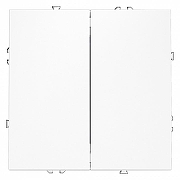 Выключатель двухклавишный без рамки Voltum S70 VLS020602 цвет Белый-1