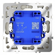Выключатель двухклавишный без рамки Voltum S70 VLS020605 цвет Сталь-3