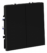 Выключатель двухклавишный без рамки Voltum S70 VLS020608 цвет Черный