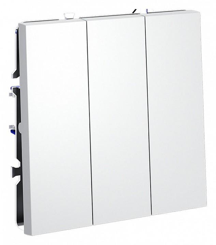 Выключатель трехклавишный без рамки Voltum S70 VLS030102 