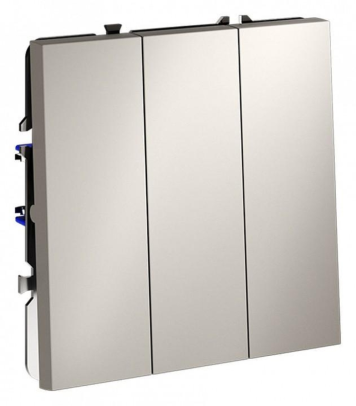 Выключатель трехклавишный без рамки Voltum S70 VLS030103 