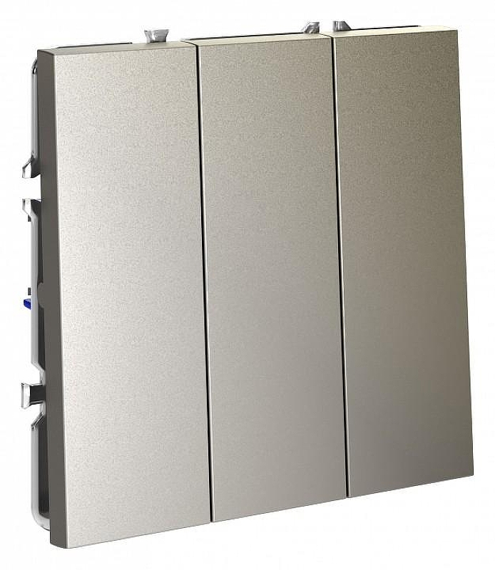 Выключатель трехклавишный без рамки Voltum S70 VLS030104 