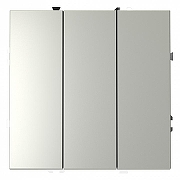 Выключатель трехклавишный без рамки Voltum S70 VLS030105 цвет Сталь-1