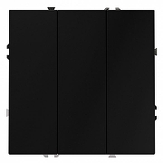 Выключатель трехклавишный без рамки Voltum S70 VLS030108 цвет Черный-1