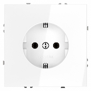Розетка с заземлением, без рамки Voltum S70 VLS040101 цвет Белый-1
