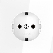 Розетка с заземлением, без рамки Voltum S70 VLS040101 цвет Белый-2