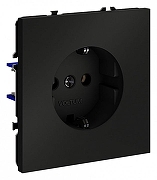 Розетка с заземлением, без рамки Voltum S70 VLS040108 цвет Черный