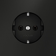 Розетка с заземлением, без рамки Voltum S70 VLS040108 цвет Черный-2