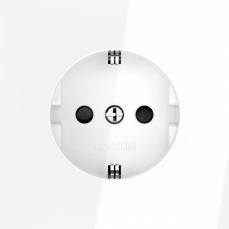 Розетка с заземлением и со шторкой, без рамки Voltum S70 VLS040201 