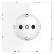 Розетка с заземлением и со шторкой, без рамки Voltum S70 VLS040201 цвет Белый-1