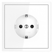 Розетка с заземлением и со шторкой, без рамки Voltum S70 VLS040201 цвет Белый-2