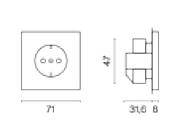 Розетка с заземлением и со шторкой, без рамки Voltum S70 VLS040201 цвет Белый-7