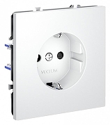 Розетка с заземлением и со шторкой, без рамки Voltum S70 VLS040202 цвет Белый