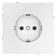 Розетка с заземлением и со шторкой, без рамки Voltum S70 VLS040202 цвет Белый-1