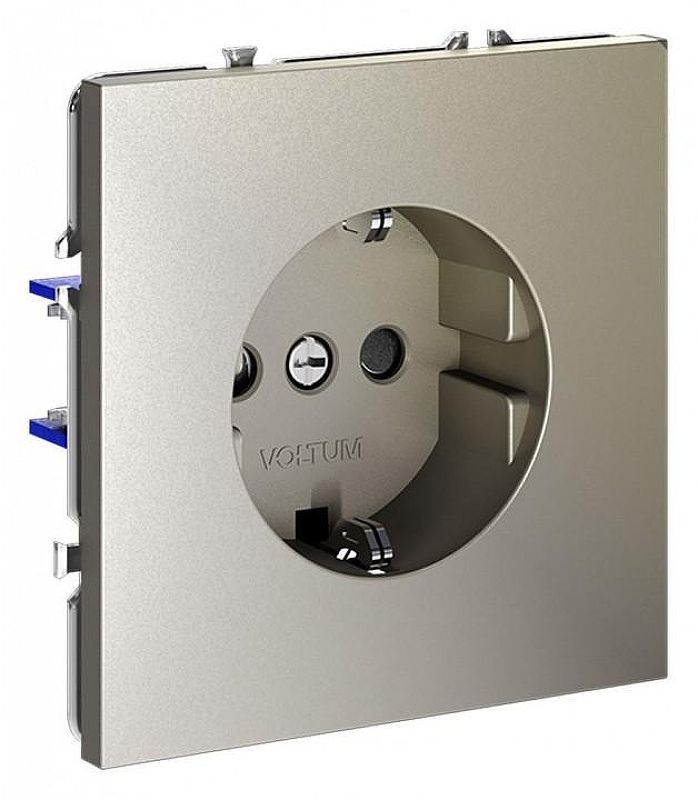 Розетка с заземлением и со шторкой, без рамки Voltum S70 VLS040204 