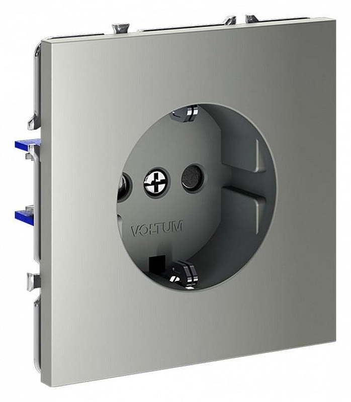 Розетка с заземлением и со шторкой, без рамки Voltum S70 VLS040205 