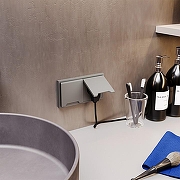 Розетка с заземлением и со шторкой, без рамки с крышкой Voltum S70 VLS040303 цвет Серый-5