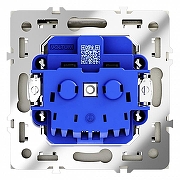 Розетка с заземлением и со шторкой, без рамки с крышкой Voltum S70 VLS040305 цвет Сталь-3