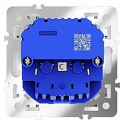 Розетка с заземлением и со шторкой и 2хUSB type A, без рамки Voltum S70 VLS040402 цвет Белый-3