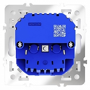 Розетка с заземлением и со шторкой и 2хUSB type A и C, без рамки Voltum S70 VLS040502 цвет Белый-3