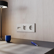 Розетка с заземлением и со шторкой и 2хUSB type A и C, без рамки Voltum S70 VLS040503 цвет Серый-5