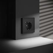 Розетка с заземлением и со шторкой и 2хUSB type A и C, без рамки Voltum S70 VLS040508 цвет Черный-5