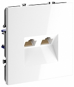 Розетка двойная Ethernet RJ-45 без рамки Voltum S70 VLS060201 цвет Белый