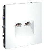 Розетка двойная Ethernet RJ-45 без рамки Voltum S70 VLS060202 цвет Белый