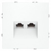 Розетка двойная Ethernet RJ-45 без рамки Voltum S70 VLS060202 цвет Белый-1