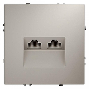 Розетка двойная Ethernet RJ-45 без рамки Voltum S70 VLS060203 цвет Серый-1