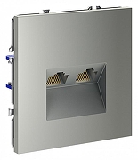 Розетка двойная Ethernet RJ-45 без рамки Voltum S70 VLS060205 цвет Сталь