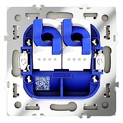 Розетка двойная Ethernet RJ-45 без рамки Voltum S70 VLS060205 цвет Сталь-3
