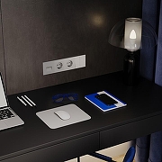 Розетка двойная Ethernet RJ-45 без рамки Voltum S70 VLS060205 цвет Сталь-6