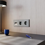 Розетка двойная Ethernet RJ-45 без рамки Voltum S70 VLS060206 цвет Серебро-6