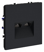 Розетка двойная Ethernet RJ-45 без рамки Voltum S70 VLS060207 цвет Графит