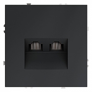 Розетка двойная Ethernet RJ-45 без рамки Voltum S70 VLS060207 цвет Графит-1