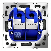 Розетка двойная Ethernet RJ-45 без рамки Voltum S70 VLS060207 цвет Графит-3