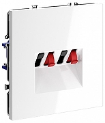 Розетка акустическая без рамки Voltum S70 VLS060301 цвет Белый