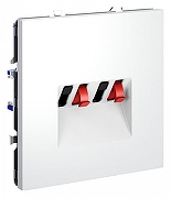 Розетка акустическая без рамки Voltum S70 VLS060302 цвет Белый